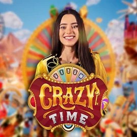 Crazy Time casino game by Evolution – featured logo at Robocat Casino