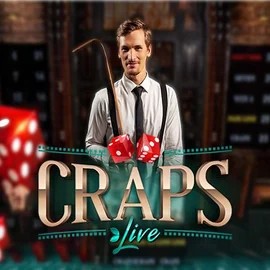 Live Craps slot logo by Evolution at Robocat Casino