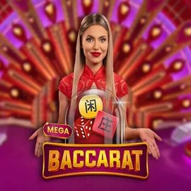 Mega Baccarat logo by Pragmatic Play Robocat Casino