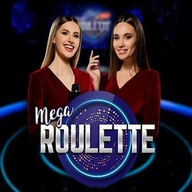 Mega Roulette slot logo by Pragmatic Play at Robocat Casino